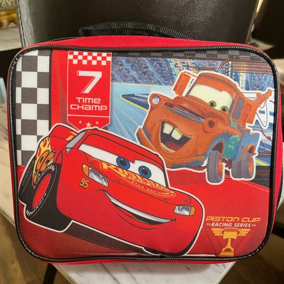 NWOT Disney Pixar Cars Piston Cup Racing Series 7 Time Champ lunchbox insulated - Picture 1 of 9